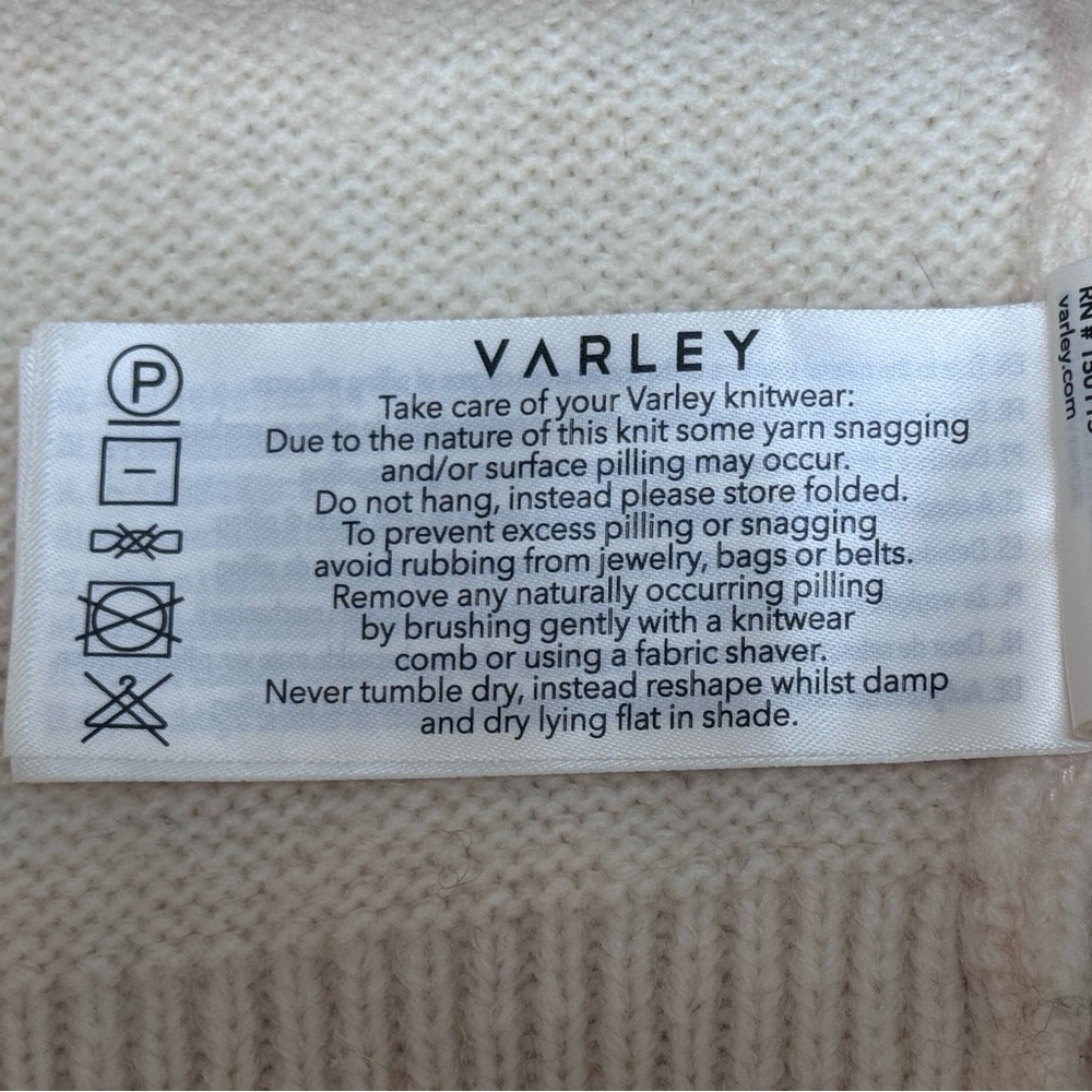 VARLEY Siren Relaxed Black and Cream Jacquard Women's Sweater- S - Picture 12 of 16